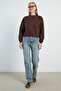 3 Yarn Basic Crew Neck Oversize Sweatshirt - 3