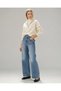 Women's Stoned Wide Leg Palazzo Jeans High Waist Lycra Denim Women's Stoned Jeans - 3