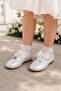 Cinnamon Ptk/Flt 125 Girls' Ballet Flats with Ribbons - 4