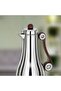 2 Pieces Vacuum Flask Set, Silver & Dark Wood - 2