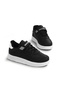 Children's Unisex Black and White Skin Comfortable Fit Flat Light Sole Sneaker - 2