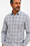 Men's Cotton Plaid Shirt Long Sleeve Classic Cut with Pockets Comfortable Fit - 2