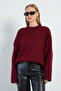 Wide Sleeve Crew Neck Casual Knit Sweater - 3