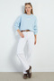 3 Thread Heart Embroidered O Oversized Sweatshirt - 2