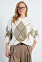 Baklava Patterned Oversize Sweater