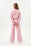 Girl's Tracksuit Set with Elasticated Hem and Fish-Scale Detail - 5