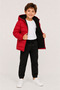 Boy's Red, Hooded, Fur-Lined, Inflatable Coat, Waterproof - Windproof, Winter Coat - 3