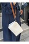 Women's Cream Tan Zippered Adjustable Strap Shoulder and Crossbody Bag Daily Stylish Handbag - 4
