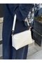 Women's Cream Zippered Adjustable Strap Shoulder and Crossbody Bag Daily Stylish Handbag - 6