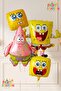 Spongebob Balloons & Patrick Concept Balloon Set - 4 Piece Spongebob Themed Balloon Set