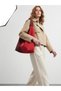 Burgundy Red Fabric Tote Bag - Waterproof Fabric - Women's Hand and Shoulder Bag - 2