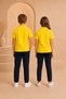 Children's Unisex 2-Piece Short Sleeve Polo Collar T-Shirt 100% Cotton Lakos - Yellow - 5