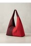 Burgundy Red Fabric Tote Bag - Waterproof Fabric - Women's Hand and Shoulder Bag - 4