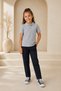 Children's 3-Pack Short Sleeve Polo Collar School T-Shirt 100% Cotton Lakos - White Light Blue Gray - 7