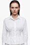 Waist-Slit Shirt with Gipe Detail