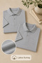 Children's Unisex 2-Piece Short Sleeve Polo Collar T-Shirt 100% Cotton Lakos - Gray - 5