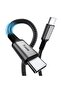 كيبل USB C الى USB C بقدرة 240 واط بطول 1 متر، سلك شحن سريع مضفر بالنايلون المتين وكابل مزامنة بيانا