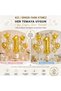 1-9 Years Old Birthday Balloon Set – Gold White Premium Number Foil Balloon, Star and Confetti Balloon Set Transparent Balloon Set Birthday Party Set - 4