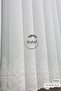 1-3 Dense Pleated Bamboo Ground Cotton Model Damask Patterned Underskirt Embroidered Wrinkle-Resistant Non-Ironable Off-White Tulle Curtain - 4