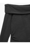Drawstring Slim Fit Camisole Off-The-Shoulder Long Sleeve T-Shirt - 7