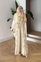 Desenli Abaya Sarı