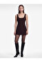 Regular Fit A-Line Square Neck Sleeveless Mini Dress