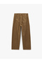 Normal Waist Cotton Comfortable Fit Pocketed Baggy Jean Trousers - 2