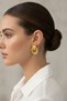 Yellow Color Twisted Hoop Design Bijoux Earrings Stylish and Modern Accessory for Women - 2