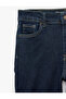 Buttoned High Waist Slim Fit Cotton Spanish Flare Denim Trousers - Flare Jeans - 7