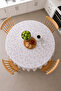 Patterned Round Pvc Oilcloth Tablecloth, Wipeable and Stain Resistant - 2