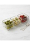 Glass Bowl Set with 3 Trays – Breakfast, Sauce, Snack, Appetizer and Presentation Set - 5
