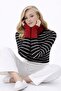 Women's Knitwear Sweater Turtleneck Striped Patterned Winter - 3