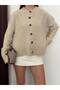Women's Buttoned Knitwear Cardigan Oversize Soft Textured Knitted Sweater - 6