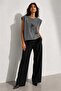 Padded T-Shirt with Cat Stone Accessory - 2