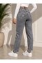 Women's High Waist Mom Fit Ripped Detailed Jean Trousers - 3