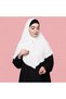 Ladies Plain Silk Hijab – Elegant Solid Color Modest Headscarf with Decorative Button Detail & Lace Trim