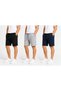 3 Pieces Men's Soft Touch Shorts – Comfortable & Stylish Casual Model (Black-Grey-Navy Blue) - 3
