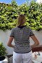 Polo Collar Striped Short Sleeve Knitwear - 4