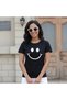 Black Color Cotton Smiley Printed Family and Kids T-Shirt - Unisex Trend