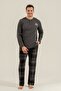 Father & Son Gray Pajama Set Combination, 100% Cotton, Father and Child Pajamas Sold Separately (Socks Included) - 6