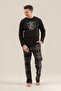 Father & Son Navy Blue, Loose-Fitting Pajama Set Combination, 100% Cotton, Father and Child Pajamas Sold Separately (Socks Included) - 7
