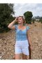 High Waist City Boy Denim Shorts - 7