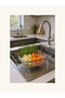 Steel Folding Sink Strainer with Extendable Arm, Stainless Steel Vegetable Fruit Pasta Strainer 24X34 cm - 2