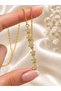 Women's Gold Star Necklace Stainless Steel Elegant Long Necklace with Stone Star Figure Sparkling Stylish Design Suitable for Daily and Special Occasion Use Jewelry Gift for Lover and Woman - 3