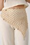 Sea Shell Detailed Triangular Tie-Up Summer Knitted Beanie Y8254 Beige - 2