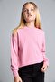 Regular Fit Crew Neck Dark Pink Sweatshirt Girls H8353A826Au - 3