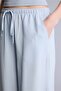 Wide Leg High Waist Linen Blend Thin Fabric Pants with Pockets F5024Ax26Sm - 4