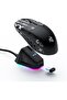 ماوس العاب لاسلكي من ديون فوياجر خفيف للغاية 66 غرام، بلوتوث/2.4G/USB-C وضع ثلاثي، 12800 DPI قابل لل