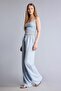 Wide Leg High Waist Linen Blend Thin Fabric Pants with Pockets F5024Ax26Sm - 2