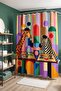 Bathroom Curtain, Shower Curtain with Giraffe and Zebra Playing Chess Pattern, Bathtub Curtain 175X200Cm - 4